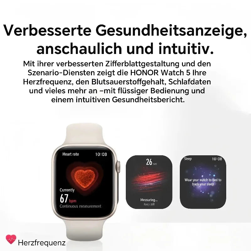 HONOR Watch 5 Smartwatch mit 1,85 Zoll AMOLED Display, GPS und Fitness-Tracking