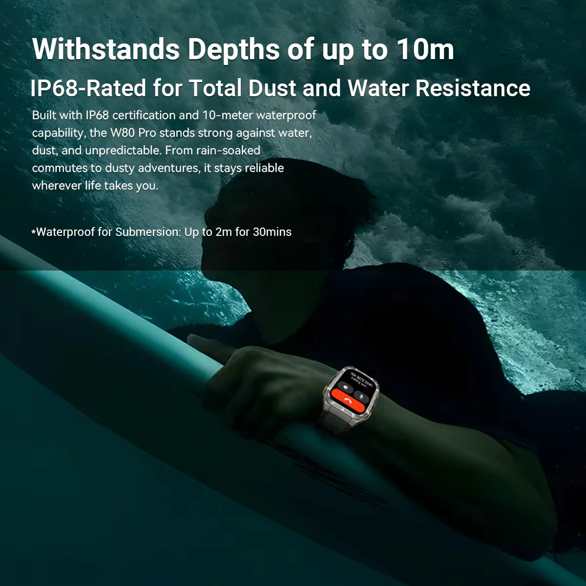 Robuste Outdoor GPS-Smartwatch mit 1,91-Zoll-TFT-Display und 900-mAh-Akku