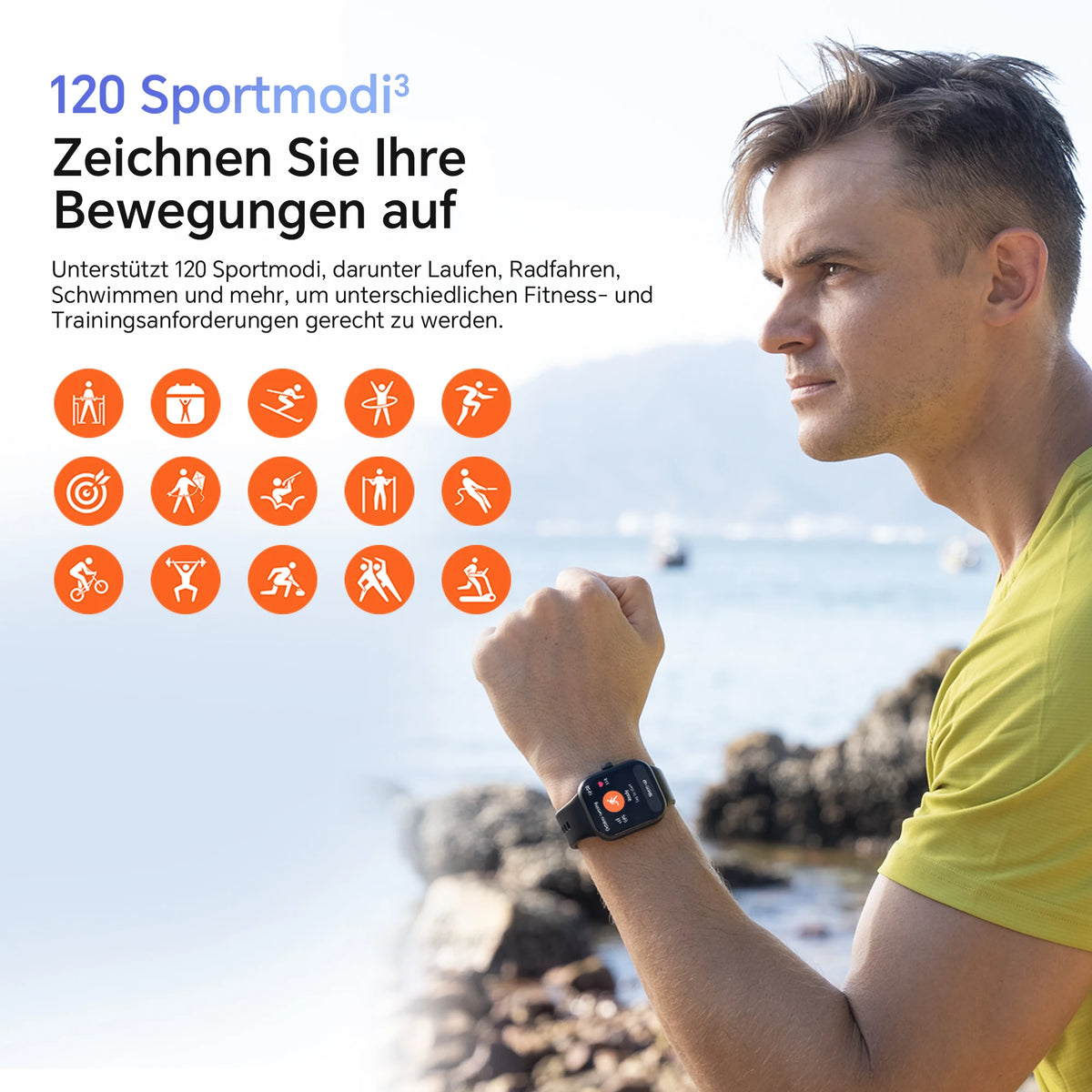 HONOR CHOICE Watch 2 Pro Smartwatch mit 1,97 Zoll AMOLED-Display, GPS und Silikonarmband