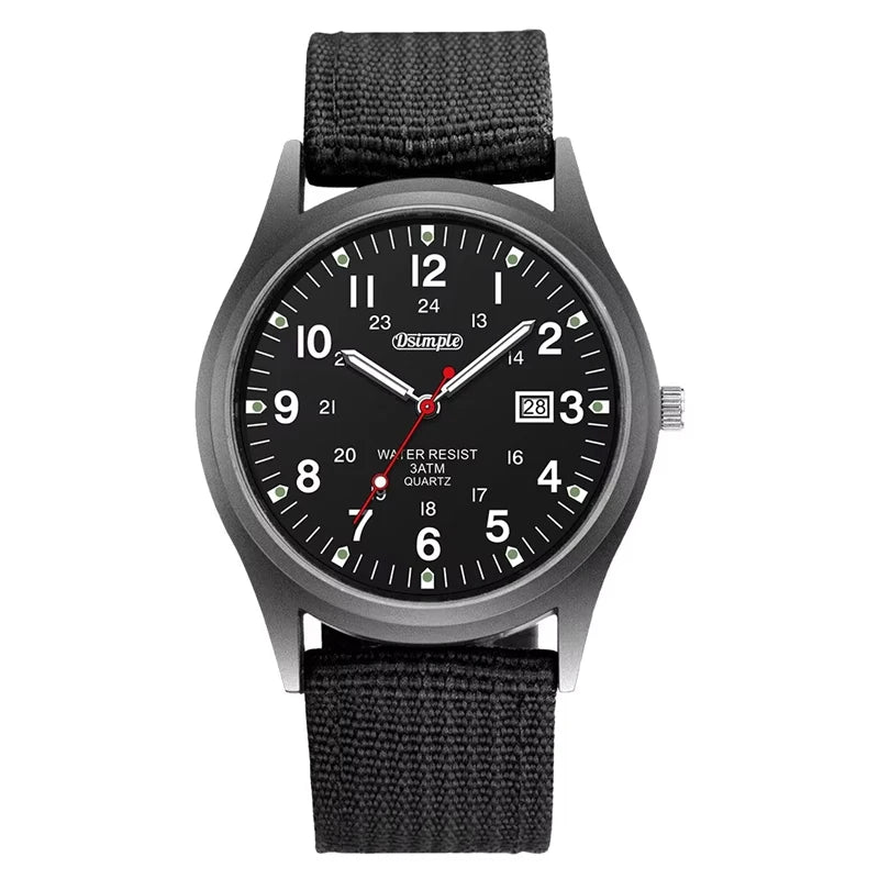 Herrenuhr – Leuchtzeiger, Militär-Stil – Produktfoto