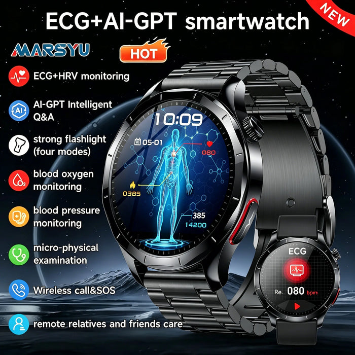 Gesundheits-Smartwatch mit rundem 1,43-Zoll-AMOLED-Display und umfangreichen Fitness- und Wellnessfunktionen