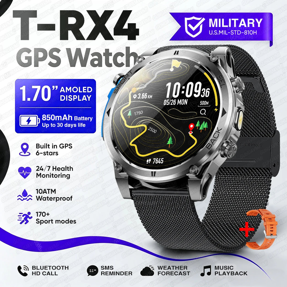 T-RX4 Smartwatch – GPS | Herren – Produktfoto