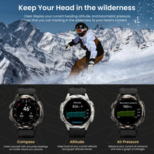 KOSPET TANK T3 Ultra 2 GPS-Smartwatch mit rundem 1,43-Zoll-AMOLED-Display und Edelstahlgehäuse