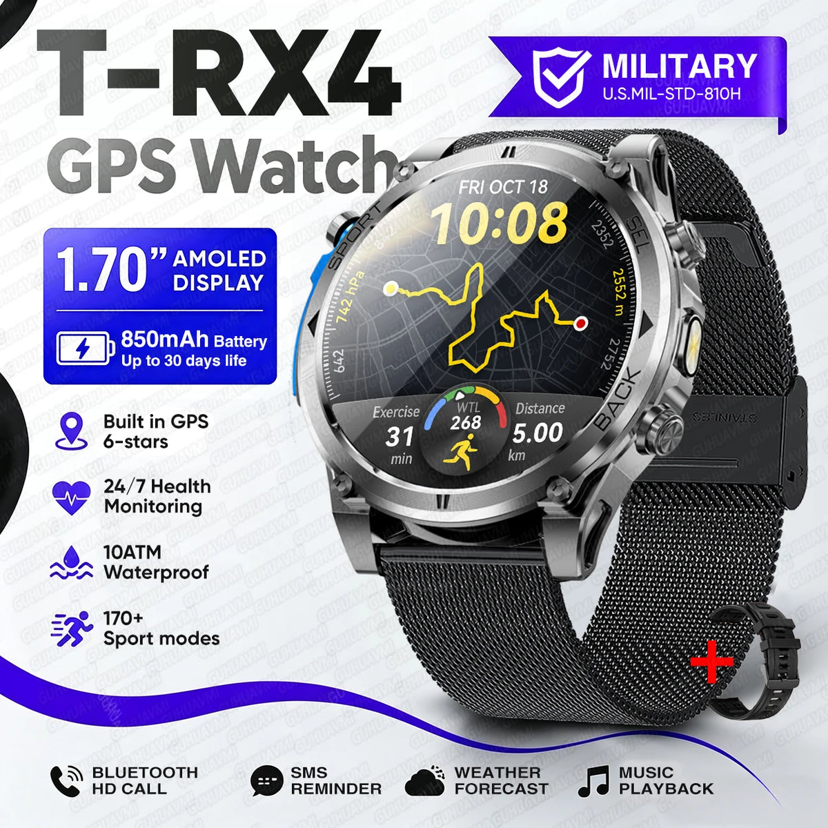 T-RX4 Smartwatch – GPS | Herren – Produktfoto
