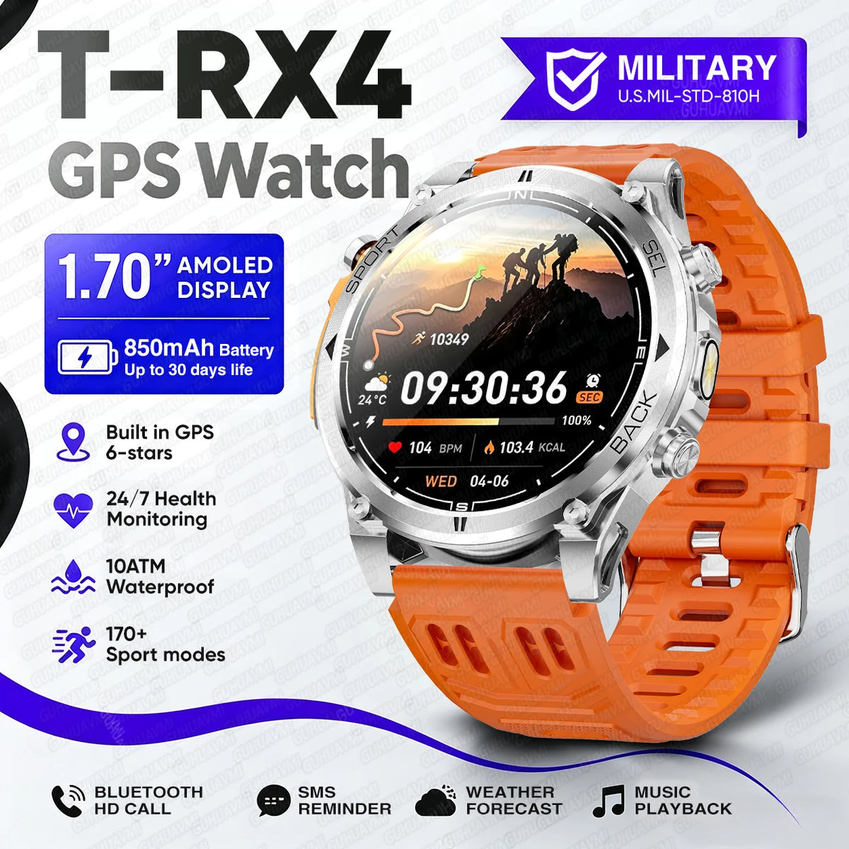 T-RX4 Smartwatch – GPS | Herren – Produktfoto