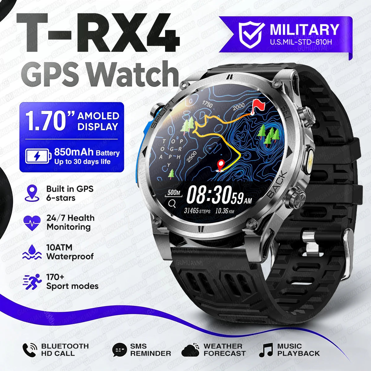 T-RX4 Smartwatch – GPS | Herren – Produktfoto