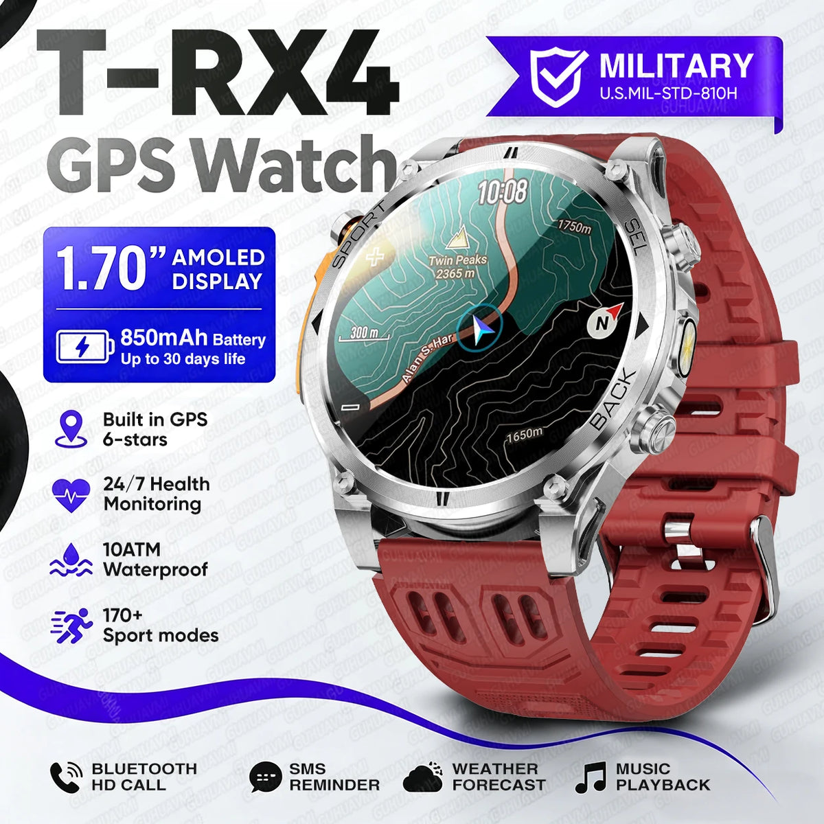 T-RX4 Smartwatch – GPS | Herren – Produktfoto