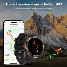 KOSPET TANK T3 Ultra 2 GPS-Smartwatch mit rundem 1,43-Zoll-AMOLED-Display und Edelstahlgehäuse