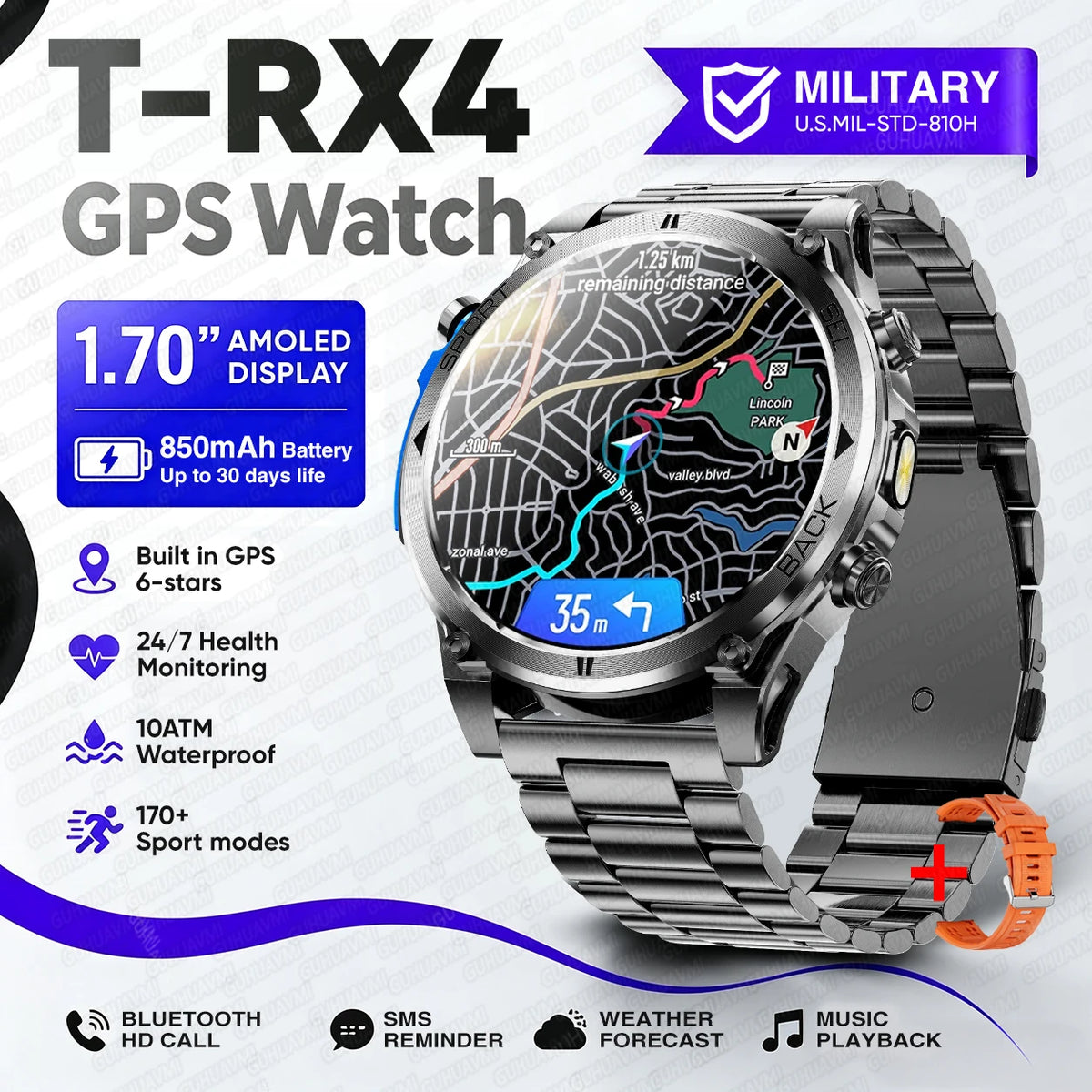 T-RX4 Smartwatch – GPS | Herren – Produktfoto