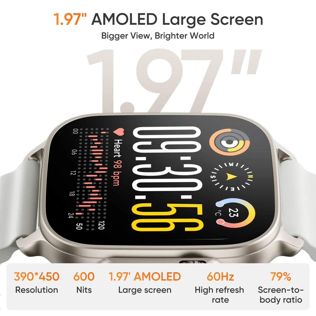 Realme Watch 5 Smartwatch mit 1,97 Zoll AMOLED Display, GPS und 108 Sportmodi