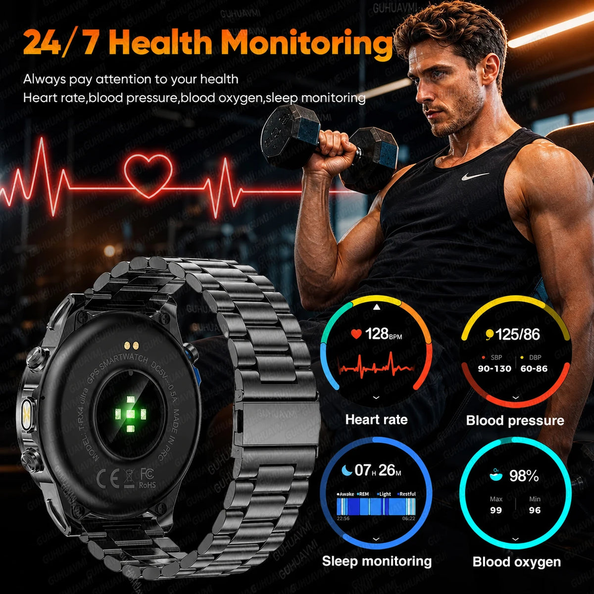 T-RX4 Smartwatch – GPS | Herren – Produktfoto