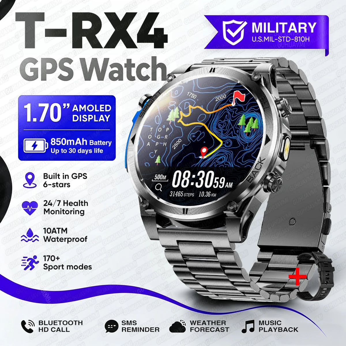 T-RX4 Smartwatch – GPS | Herren – Produktfoto