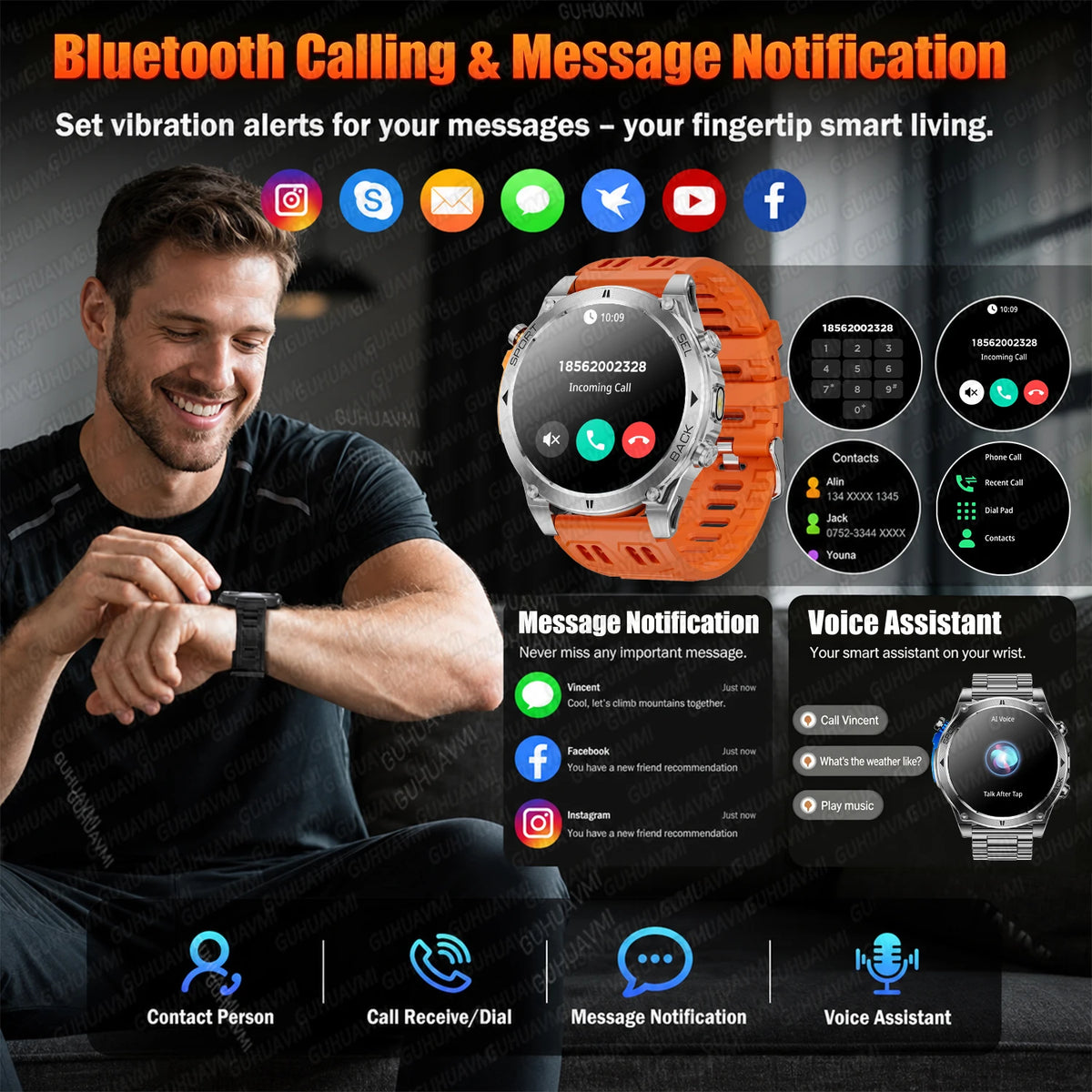 T-RX4 Smartwatch – GPS | Herren – Produktfoto