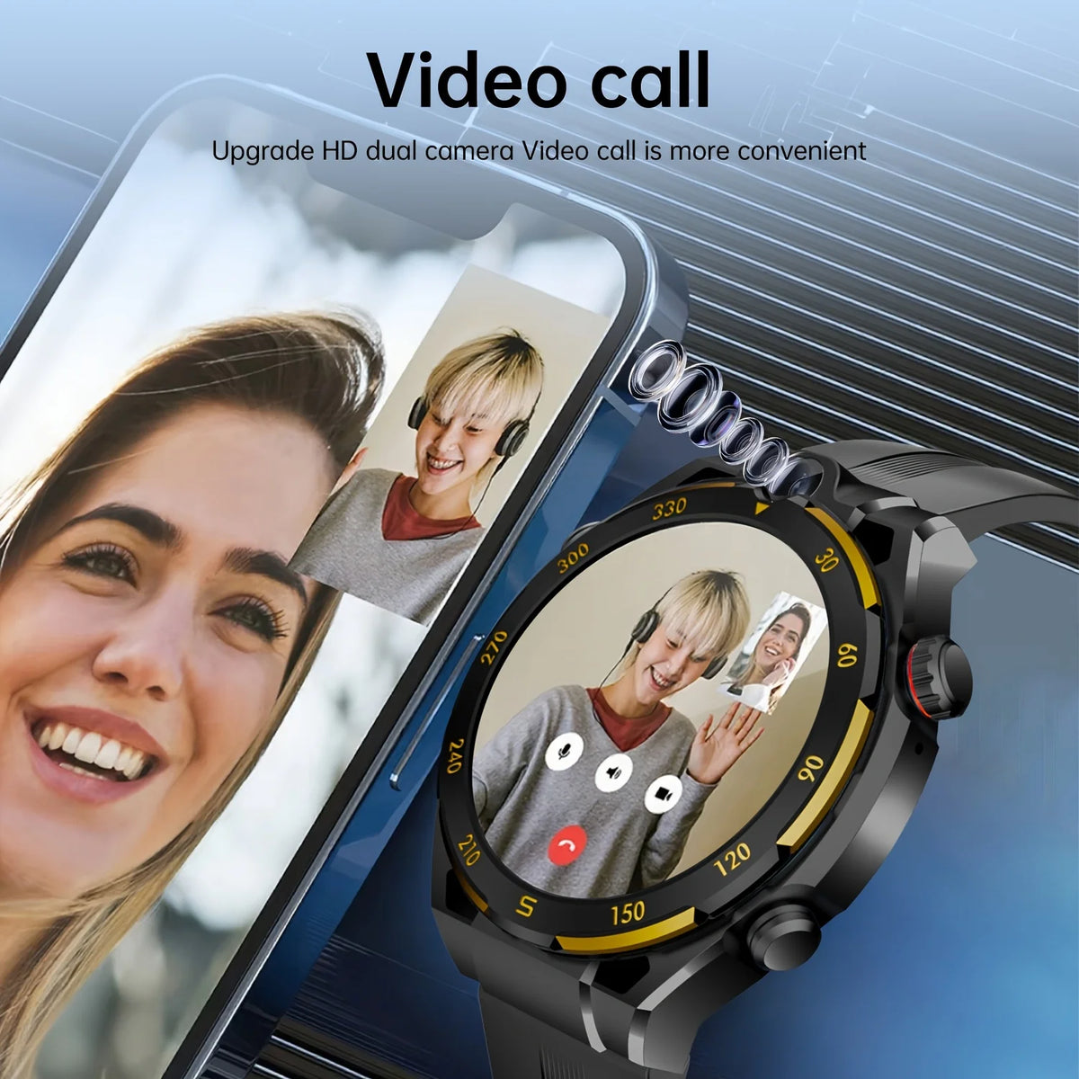 4G Android Smartwatch mit 1,43 Zoll AMOLED Display, GPS, Nano-SIM und 2-MP-Kamera