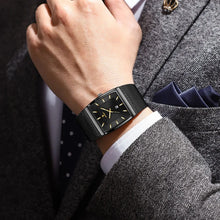 POEDAGAR Herrenuhr – Edelstahlarmband, wasserdicht, Datumsanzeige, Leuchtzeiger – Produktfoto