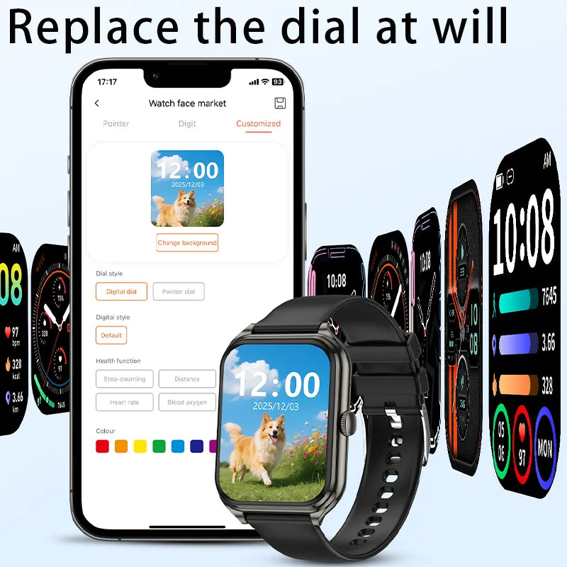 Smartwatch – AMOLED-Display, Bluetooth-Anrufe | Damen & Herren – Produktfoto