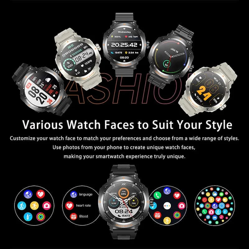 2-in-1 Smartwatch mit integrierten TWS-Bluetooth-Kopfhörern, rundem 1,46 Zoll Display und Silikonarmband