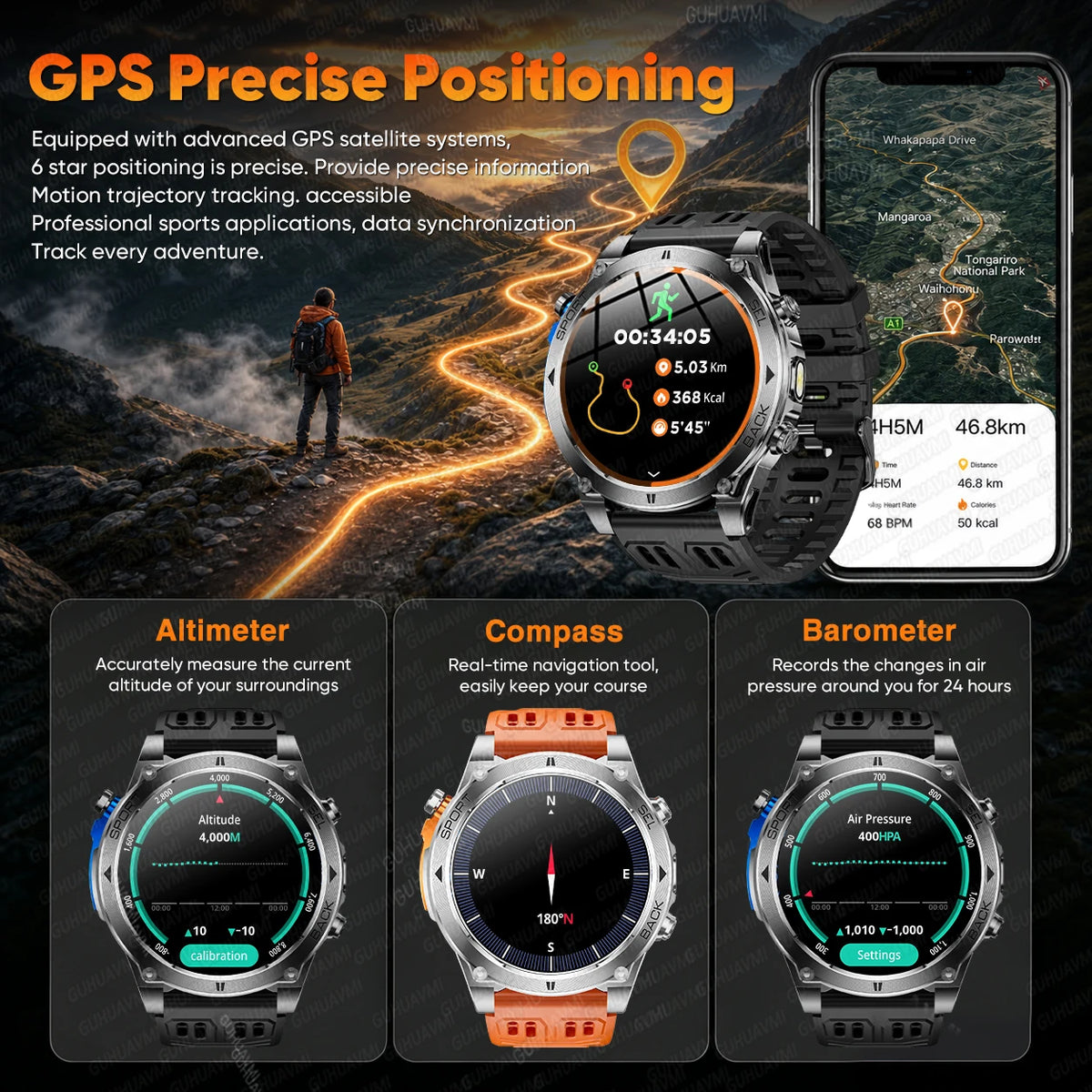 T-RX4 Smartwatch – GPS | Herren – Produktfoto