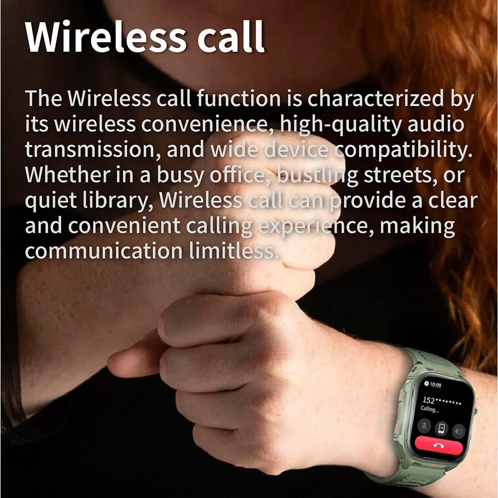 Smartwatch mit 2,01 Zoll OLED-Display, Bluetooth-Anrufen, Fitness-Tracking und IP68